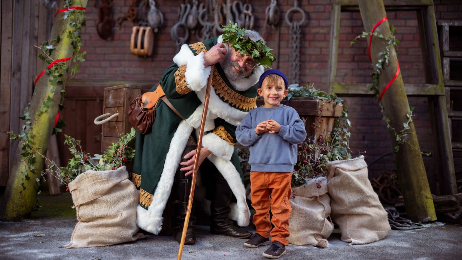 Old Father Christmas and a child